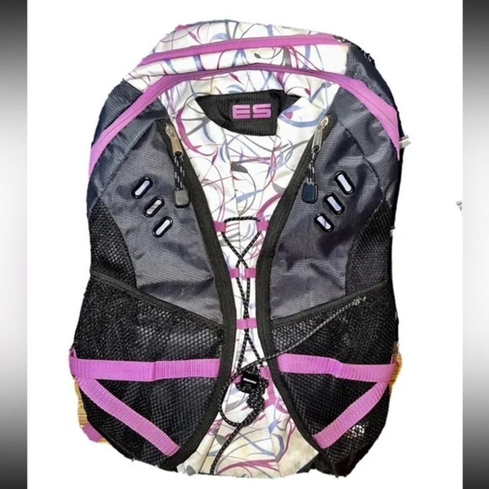 EAST Sport ES Tech Extreme Multi-Pocket Zip Purple White Black School Backpack